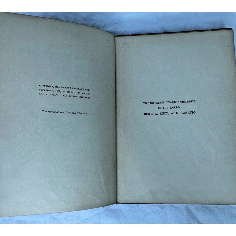 Kate Douglas Wiggin Bird's Christmas Carol Set 2 Books Vintage 1888 Set 2 AS IS